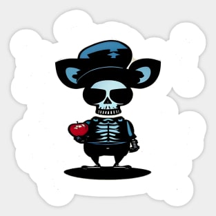 Mouse Skeleton Sticker